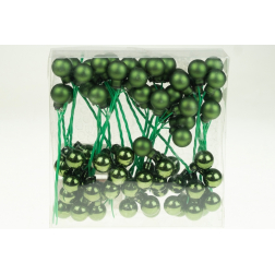 Pick üveggömb 1,5cm s/72 zöld mix