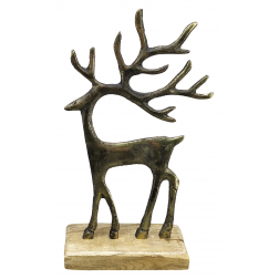 Rénszarvas aluminium 16*5*26cm arany