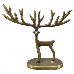 Rénszarvas aluminium 18x6x15 cm arany