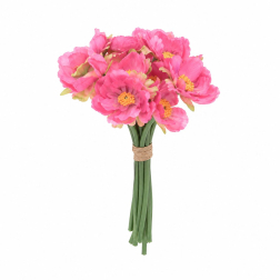 Selyemvirág anemóna csokor 24cm pink