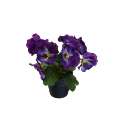 Selyemvirág árvácska csokor 19cm lila