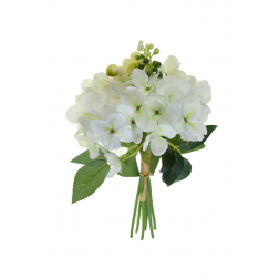 Selyemvirág hortenzia csokor 30cm fehér
