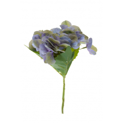Selyemvirág hortenzia csokor 35cm kék/sárga