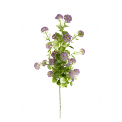 Selyemvirág eucalyptus ág 61cm zöld/lila