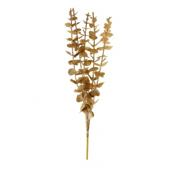 Selyemvirág eukaliptusz 35cm glitteres bronz