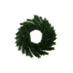 Selyemvirág fenyő koszorú D40 szürkészöld