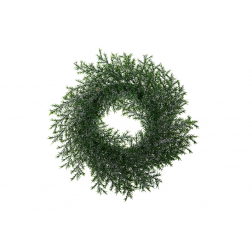 Selyemvirág koszorú D25 havas szürkészöld