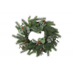 Selyemvirág koszorú D61 zöld