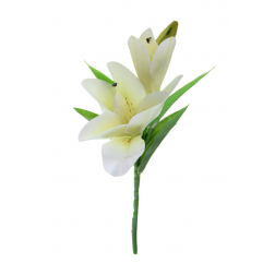 Selyemvirág liliom 2fej 39cm fehér