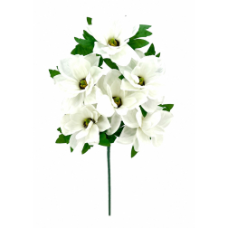 Selyemvirág magnólia csokor 48cm krém