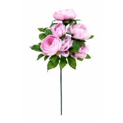 Selyemvirág peónia csokor 48cm lila