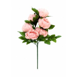 Selyemvirág peónia csokor 48cm pink