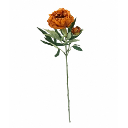 Selyemvirág peónia szál 26cm arany