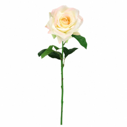 Selyemvirág rózsaszál 65cm fehér/rózsaszín
