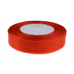 Szalag organza 2cm*50y piros