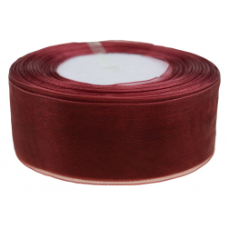 Szalag organza 3,8cm*50y bordó