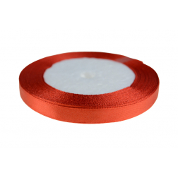 Szalag szatén 1cm x25y piros
