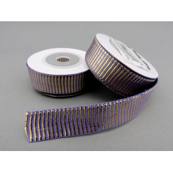 Szalag textil ripsz 1,5cm*9m arany/lila