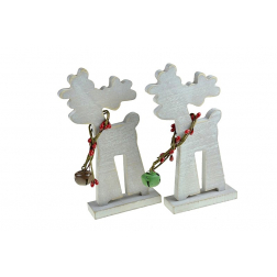 Szarvas fa 17*8cm talpas szürke