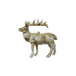 Szarvas plasztik akasztós 10,5cm ezüst