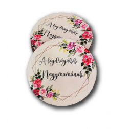 TÁBLA fa 7*7cm A LEGDRÁGÁBB NAGYMAMÁNAK LV