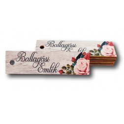 TÁBLA fa BILÉTA RSZN BALLAGÁSI EMLÉK 3*7,5cm LV
