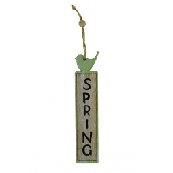 Tábla fa Spring 16cm*3cm spárgával natúr