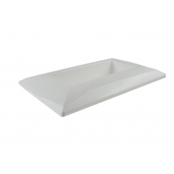 Tál plasztik Cordoba 28/18,5*17,5/8*H6cm fehér