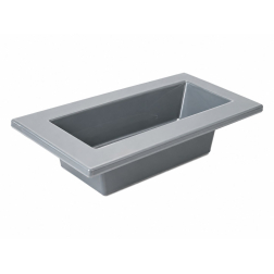 Tál plasztik Rynna 16x30,5 H6,5 ezüst