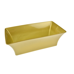 Tál plasztik szögl. 25cm arany