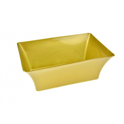 Tál plasztik szögl. 19cm arany