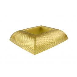 Tál plasztik szögletes mintás 20/10*18/8*H5cm arany