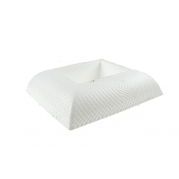 Tál plasztik szögletes mintás 20/10*18/8*H5cm fehér