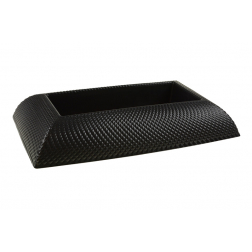 Tál plasztik szögletes mintás 30/20*17/8*H6cm fekete
