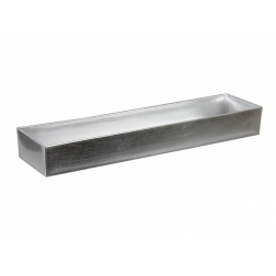 Tál plasztik téglalap 42*10.5*5cm ezüst ezüst