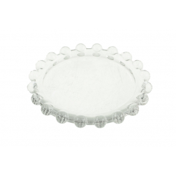 Tál üveg 11,7*1,5cm kerek 2féle átlátszó