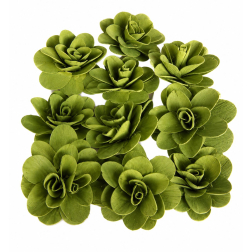 Termés Wood Petal 6cm s/10 olivazöld
