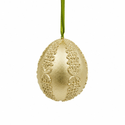 Tojás poly 4*6cm arany