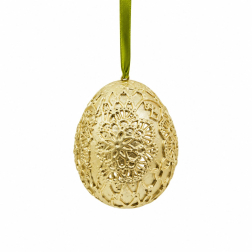 Tojás poly 4*6cm mintás arany