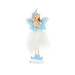 Figura tündér poly 13cm kék