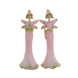 Figura tündér poly 5*4*15cm 2féle rózsaszín