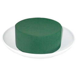 Tűzőhab vizes D19/12*6cm kerek tálban fehér