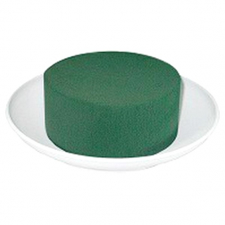 Tűzőhab vizes D19/12*6cm kerek tálban fehér