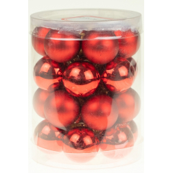 Üveggömb 2,5cm s/24 piros mix