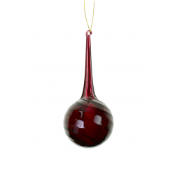 Üveggömb 6*6*14.5cm burgundy