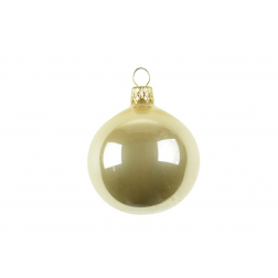Üveggömb 6cm (db) pearl krém