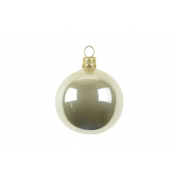 Üveggömb 6cm (db) pearl tört fehér
