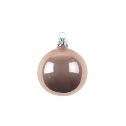 Üveggömb 6cm (db) pearl v.rózsaszín