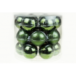 Üveggömb 6cm s/18 zöld mix