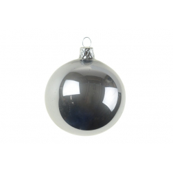Üveggömb 8cm (db) pearl szürke